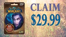 Get FREE World of Warcraft (WOW) 60-Day Subscription card online generator with Proof 2015 method