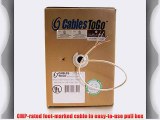 C2G / Cables to Go 27344 Cat5E UTP Solid Plenum CMP-Rated Cable White (1000 Feet/304.8 Meters)