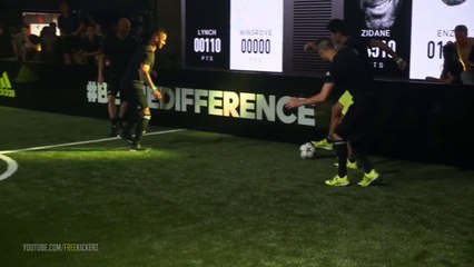 Zinedine et Enzo Zidane contre deux freestylers !