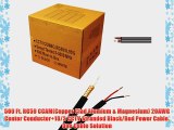 500 ft. RG59 Siamese CCTV Combo Coaxial Cable Black - 20AWG RG59   18/2 18AWG Power