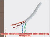 5 Star Cable ETL Listed 1000 Ft. Cat5E UTP Solid Copper PVC CMR-Rated Cable - White