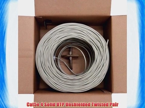 Cat5e Bulk 1000ft Ethernet Cable Gray