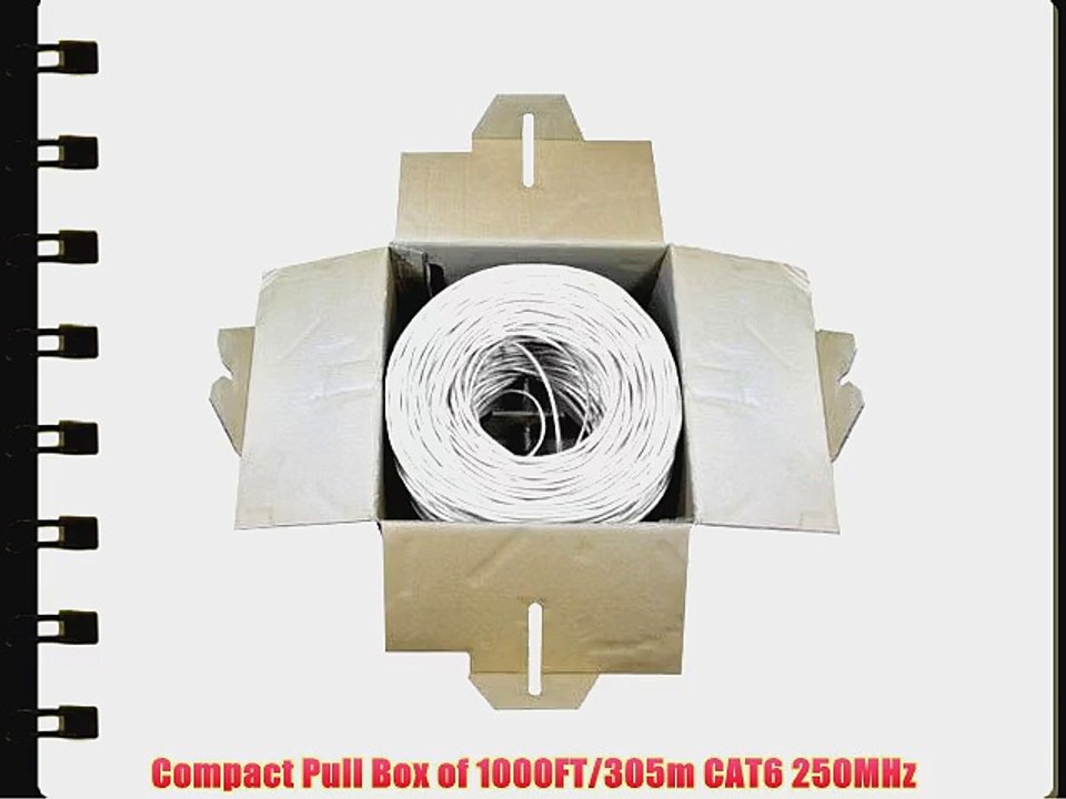 Sewell Direct SW-29899 SolidRun Cat6 Bulk Cable UTP CM 23 AWG High Copper Content CCA White