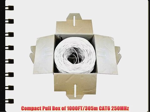 Sewell Direct SW-29899 SolidRun Cat6 Bulk Cable UTP CM 23 AWG High Copper Content CCA White
