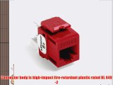 Leviton 61110-BC6 Extreme Quick Port Connector Crimson 25-Pack