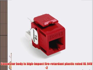 Leviton 61110-BC6 Extreme Quick Port Connector Crimson 25-Pack