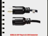 NEMA L6-20 Extension Power Cord - 15 Foot 20A/250V 12/3 AWG - Iron Box Part # IBX-4803-15M
