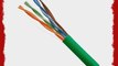 CAT5E 350 MHz UTP 24AWG 8C Solid Pure Copper Plenum 1000ft Green Bulk Ethernet Cable