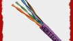 CAT5E 350 MHz UTP 24AWG 8C Solid Bare Copper Plenum 1000ft Purple Bulk Ethernet Cable