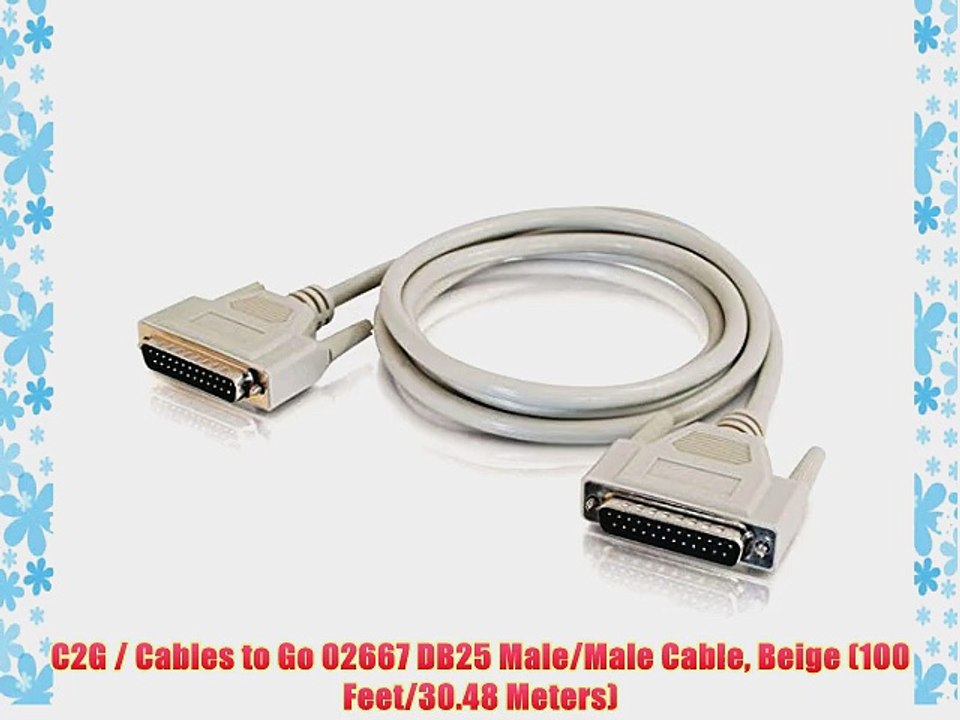 C2G / Cables to Go 02667 DB25 Male/Male Cable Beige (100 Feet/30.48 Meters)