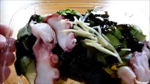 [ Japanese cuisine ] Eating Japanese food Sunomono  Takosu  Japanese Vinegar Octopus Salad たこ酢