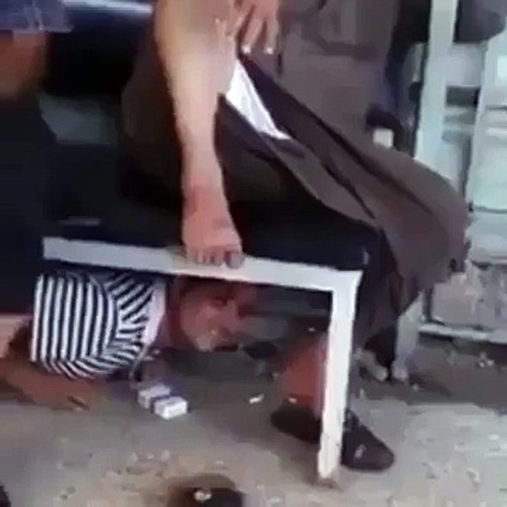 under the chair