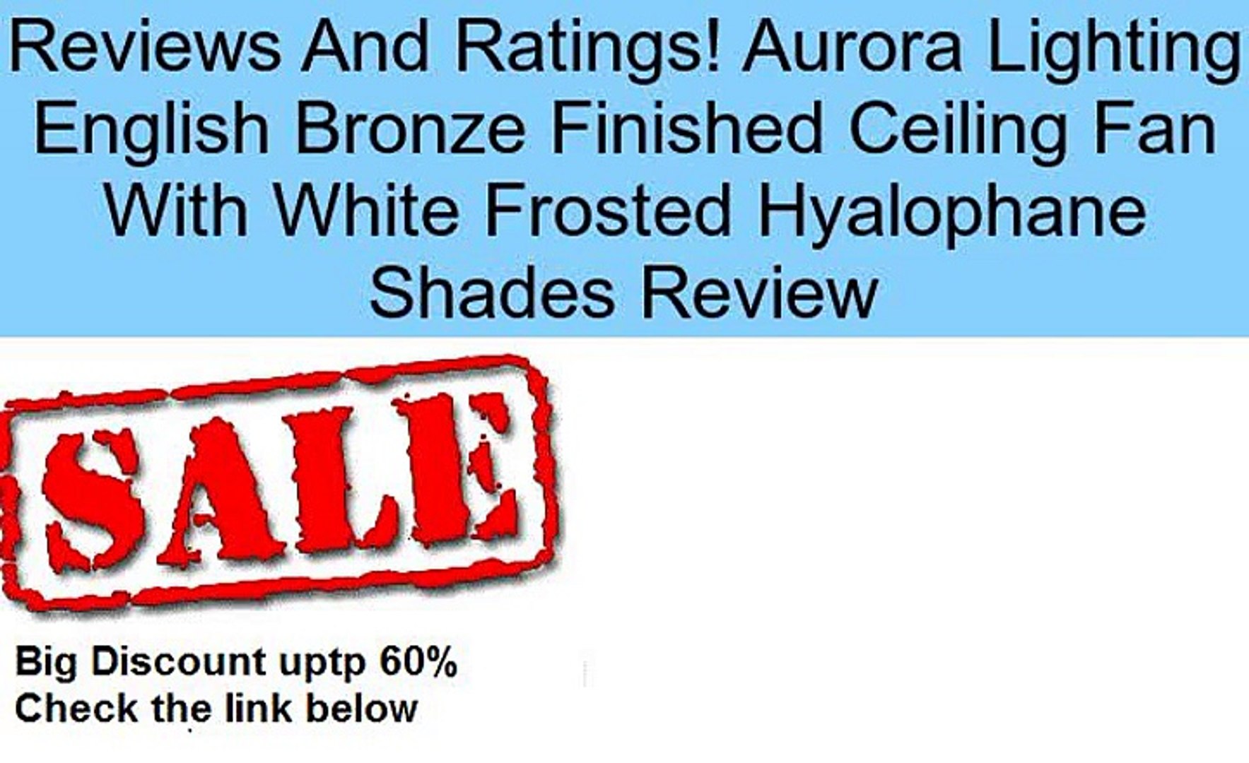 Aurora Lighting English Bronze Finished Ceiling Fan With White