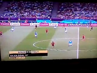 David Silva goal Spain vs Italy 2-0 Finals Euro 2012 01-07-2012