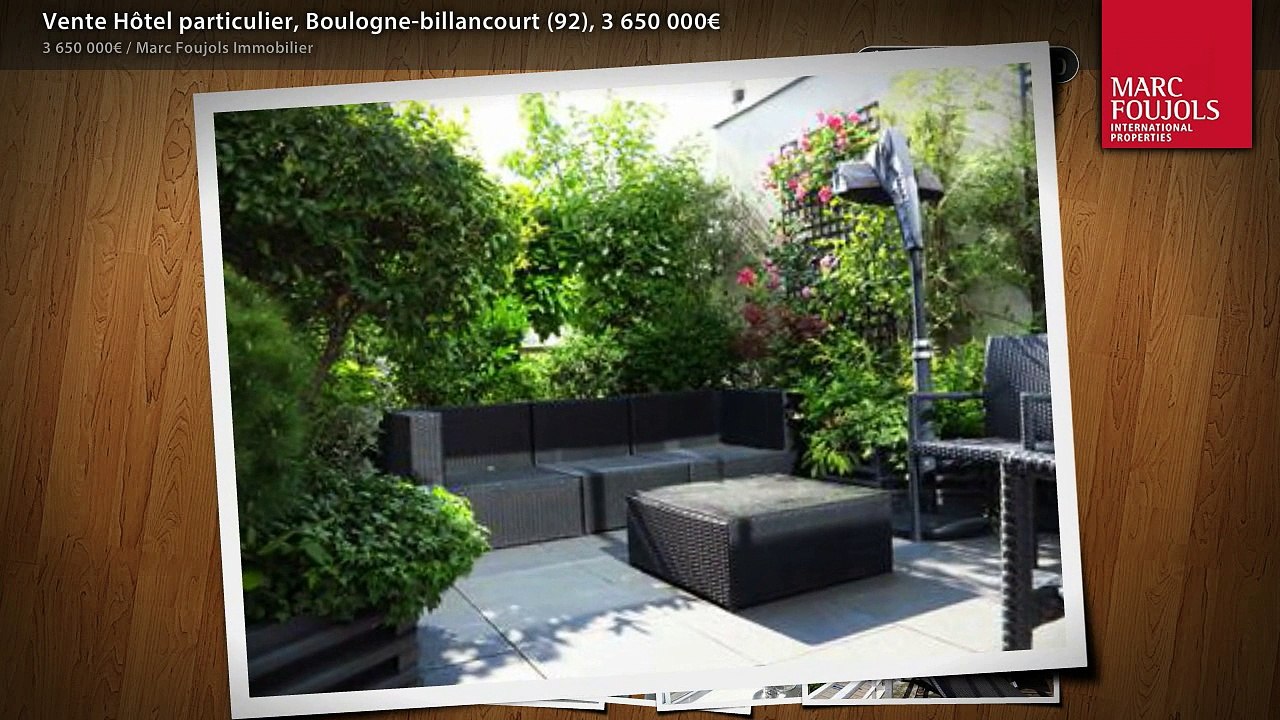 Vente Hôtel particulier, Boulogne-billancourt (92), 3 650 000€