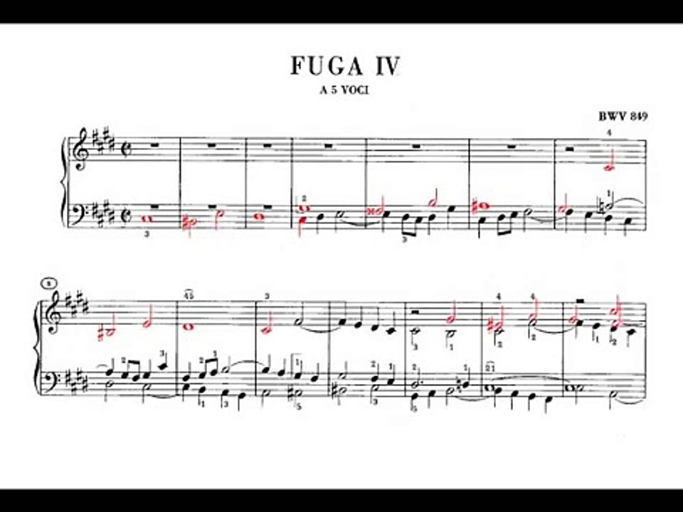 Bach: WTC1 No. 4 in c sharp minor BWV 849 (Richter)