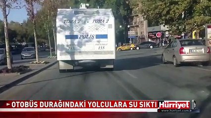 İlgin.: TOMA Durakta Bekleyenlere Su Sıktı