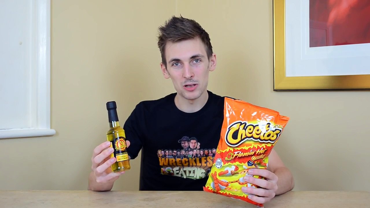 Flamin' Hot Cheetos & Wasabi Oil Challenge | WheresMyChallenge Tribute To WrecklessEating