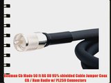 Redman Cb Made 50 ft RG 8U 95% shielded Cable Jumper Coax CB / Ham Radio w/ PL259 Connectors