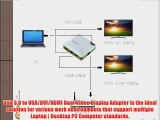 LB1 High Performance New USB to VGA/DVI/HDMI Adapter for Dell XPS 15 Laptop Intel Core i7-3632QM