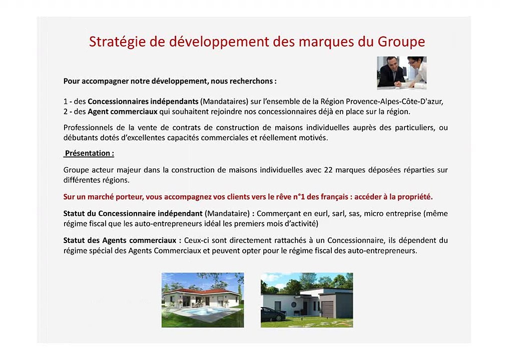 - Concession Maisons individuelles TRADI LOGIS. Franchise immobilière