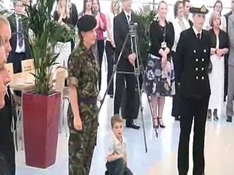 Princess Anne visits HMS Collingwood