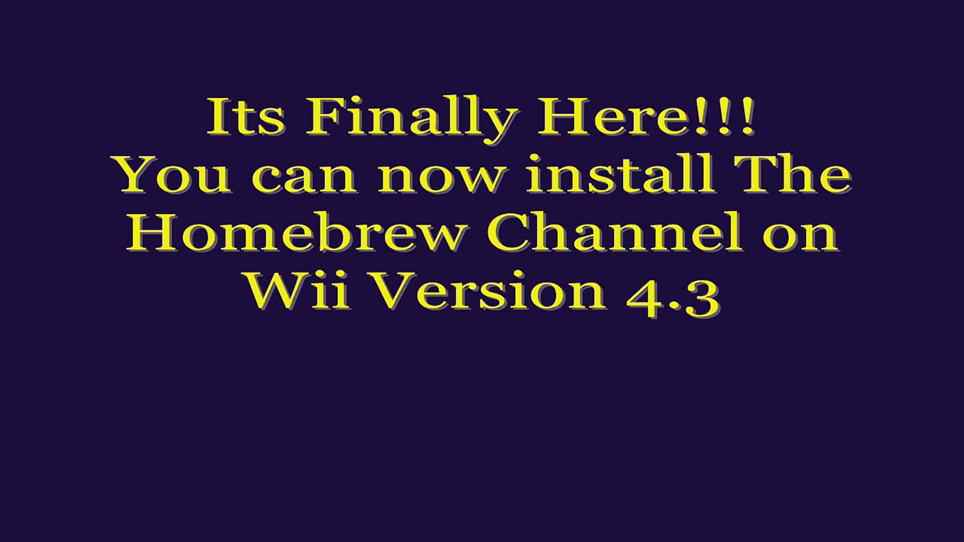 How To Instal The Homebrew Channel On 4 3 Video Dailymotion