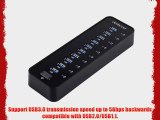 dodocool Multiple USB 3.0 10-Ports Hub Superspeed 5Gbps compatible with USB2.0/USB1.1 for Windows