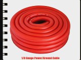 0 Gauge Red Amplifier Amp Power/Ground 1/0 Wire 25 Feet SuperFlex Cable 25'