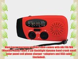 Handheld Emergency Multi-function LED Flashlight   Radio (AM / FM / WB = Weather Band)   Dynamo