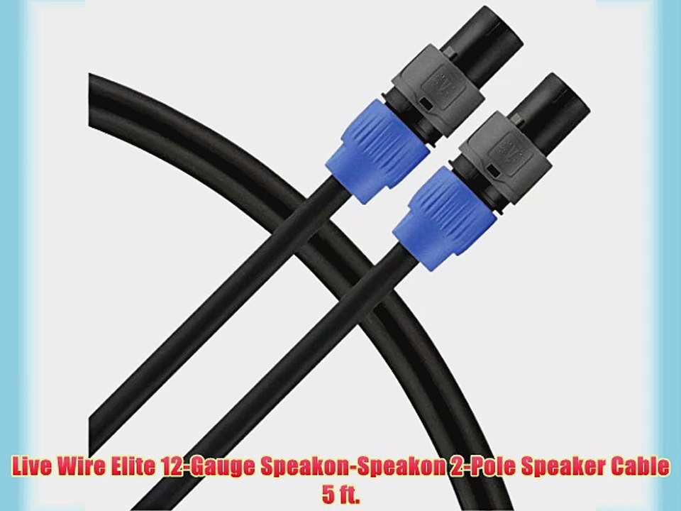 Live Wire Elite 12-Gauge Speakon-Speakon 2-Pole Speaker Cable 5 ft.