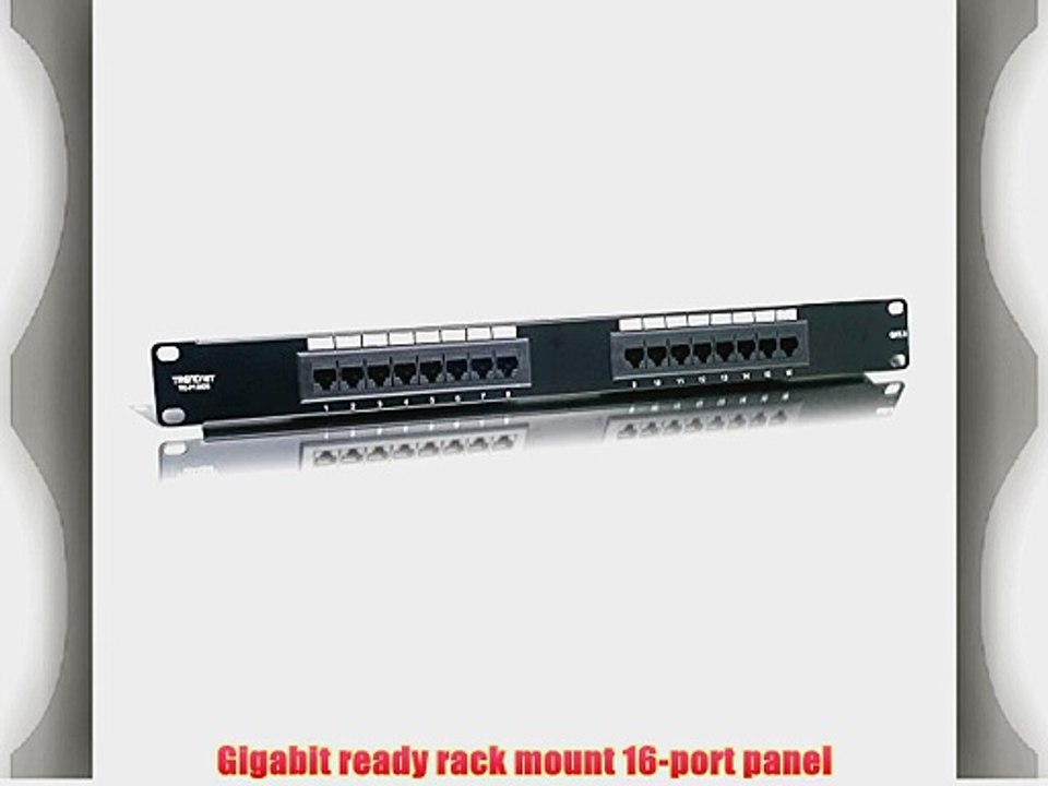 TRENDnet 16-Port Cat6 Unshielded Wallmount or Rackmount Patch Panel TC-P16C6