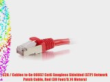 C2G / Cables to Go 00857 Cat6 Snagless Shielded (STP) Network Patch Cable Red (30 Feet/9.14