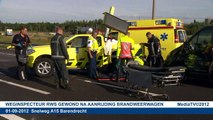Weginspecteur RWS gewond na aanrijding brandweerwagen
