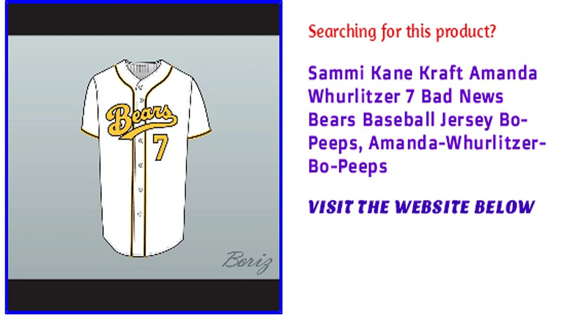 bad news bears bo peep's jersey