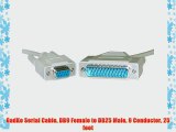 GadKo Serial Cable DB9 Female to DB25 Male 9 Conductor 25 foot