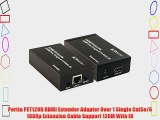 Portta PET120R HDMI Extender Adapter Over 1 Single Cat5e/6 1080p Extension Cable Support 120M