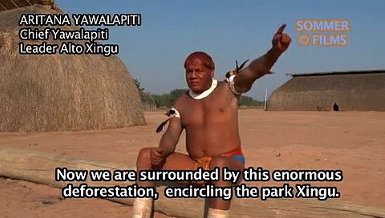Alto Xingu: Indigenous chief Aritana Yawalapiti complaints about soya plantations / agribusiness