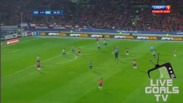 Arturo Vidal Amazing Shot Chile 0-0 Uruguay