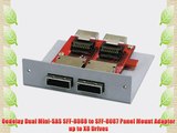 Oodelay Dual Mini-SAS SFF-8088 to SFF-8087 Panel Mount Adapter up to X8 Drives