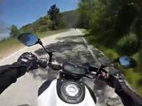 Collision frontale d'un motard avec un camion