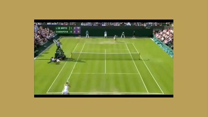 Maria Sharapova vs Larcher de Brito Screaming Tennis Match