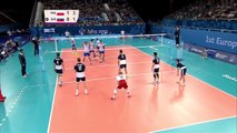 Poland drop shot alludes Slovakia - Volleyball - Baku 2015 European Games