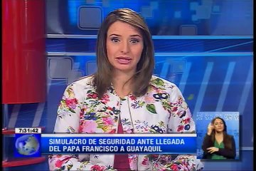 Simulacro de seguridad ante llegada del Papa Francisco a Guayaquil