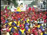 Hugo Chavez en Concentracion de trabajadores Socialistas con motivo del 1ero de Mayo Dia Internacional de los Trabajadores. Av Urdaneta Caracas 1