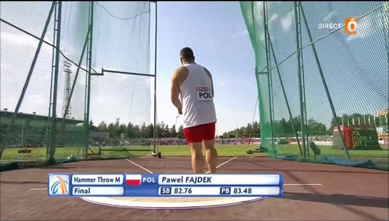 12 et 13. ChE athlé par équipes 2015, J1, lancer du marteau H et saut à la perche F