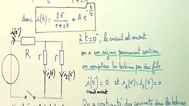 exercice corrigé de circuit électrique et solution de l'equation différentielle du premier ordre