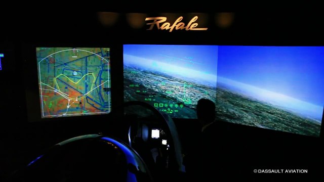 Simulateur Rafale au statique - Bourget 2015 - Dassault Aviation