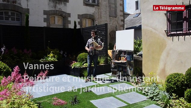 Vannes. Peinture et musique : un instant artistique au jardin éphémère