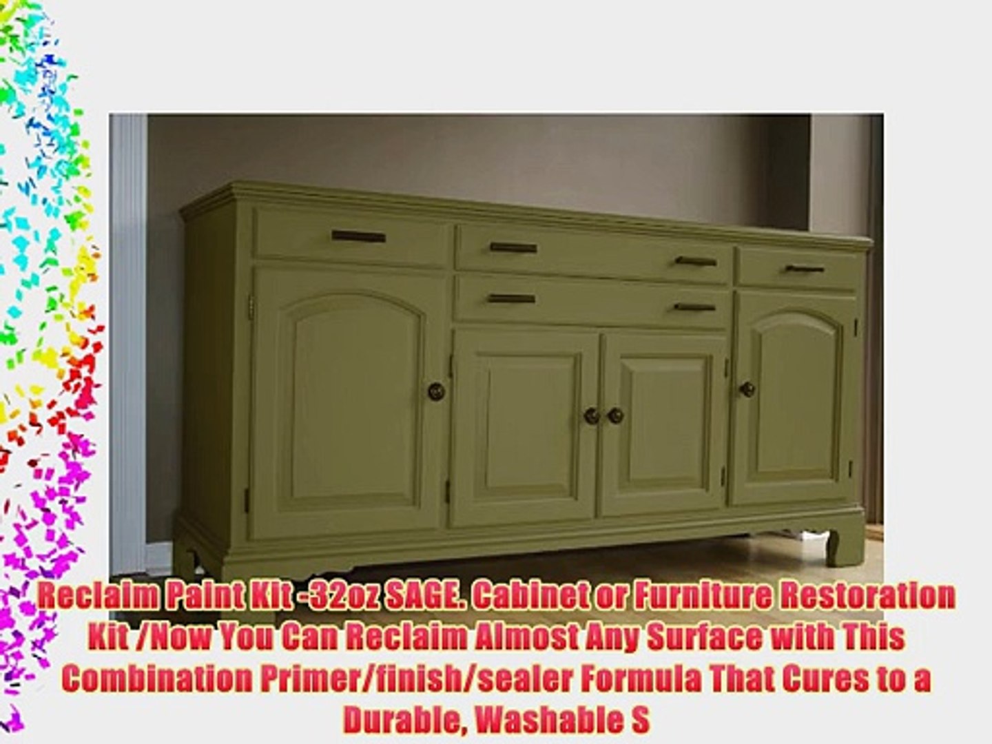 Reclaim Paint Kit 32oz Sage Cabinet Or Furniture Restoration Kit